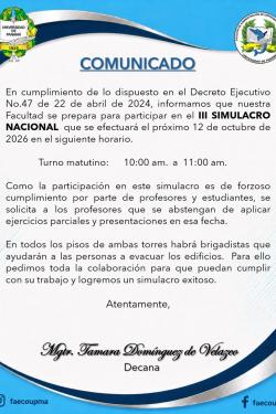 III Simulacro Nacional de Emergencias
