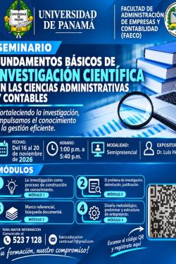 Seminario Fundamentos Básicos de Investigación Científica en las Ciencias Administrativas y Contables