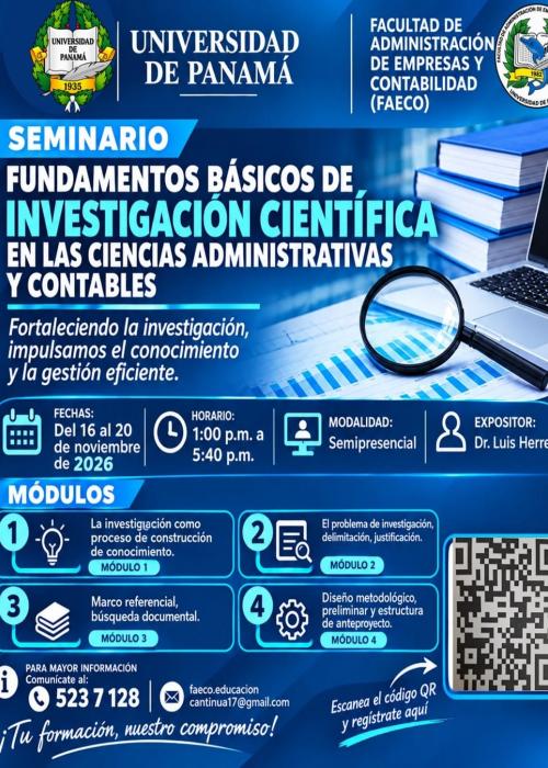 Seminario Fundamentos Básicos de Investigación Científica en las Ciencias Administrativas y Contables